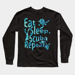 Eat Sleep Scuba Repeat - Scuba Life - Caribbean Edition Long Sleeve T-Shirt